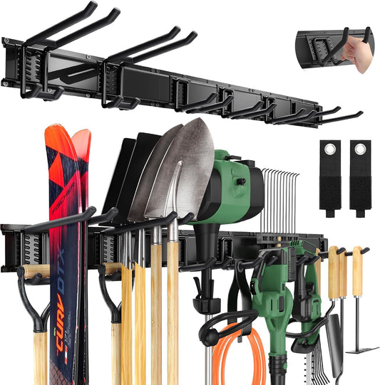Tool Organizer Wall Mount - 720lbs Garden Tool Organizer