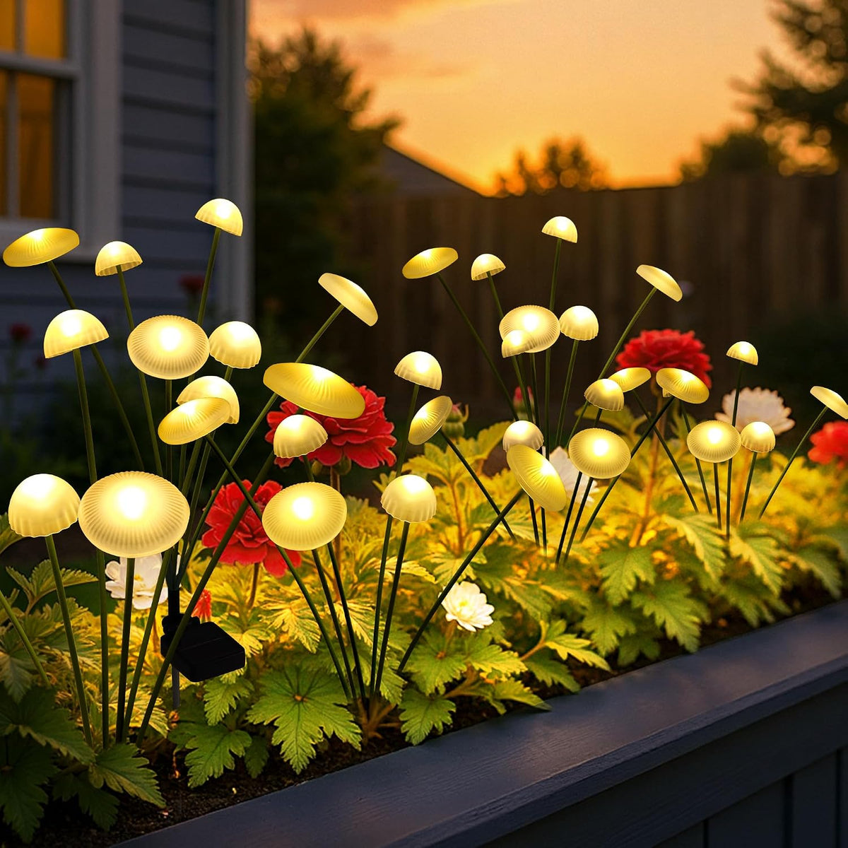 Solar Fairy Lights for Outside, Swaying Mushroom Lights Outdoor Decorative
