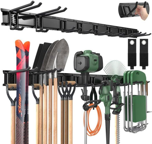 Tool Organizer Wall Mount - 720lbs Garden Tool Organizer