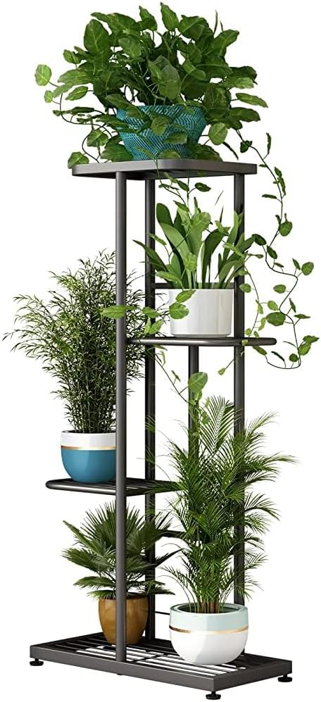 Plant Stand Indoor Outdoor Corner 4 Tier Metal Plant Shelf Patio Plant Rack