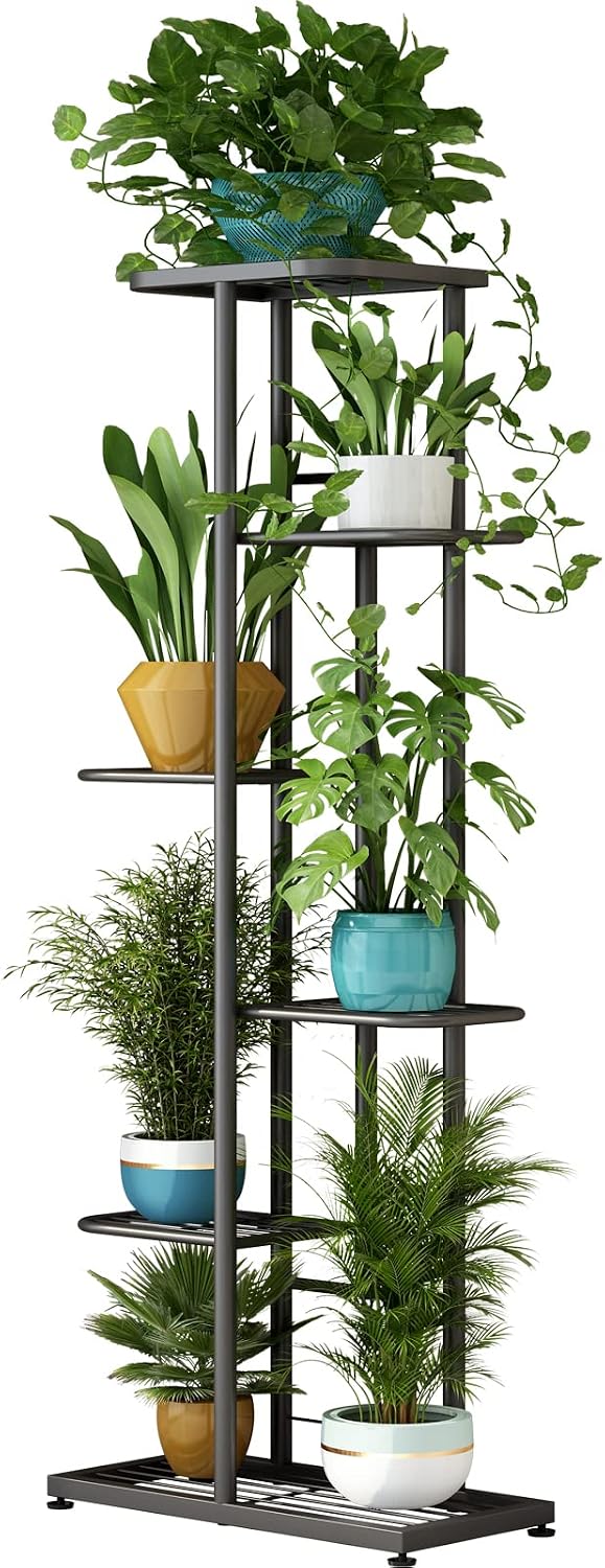 Plant Stand Indoor Outdoor Corner 4 Tier Metal Plant Shelf Patio Plant Rack