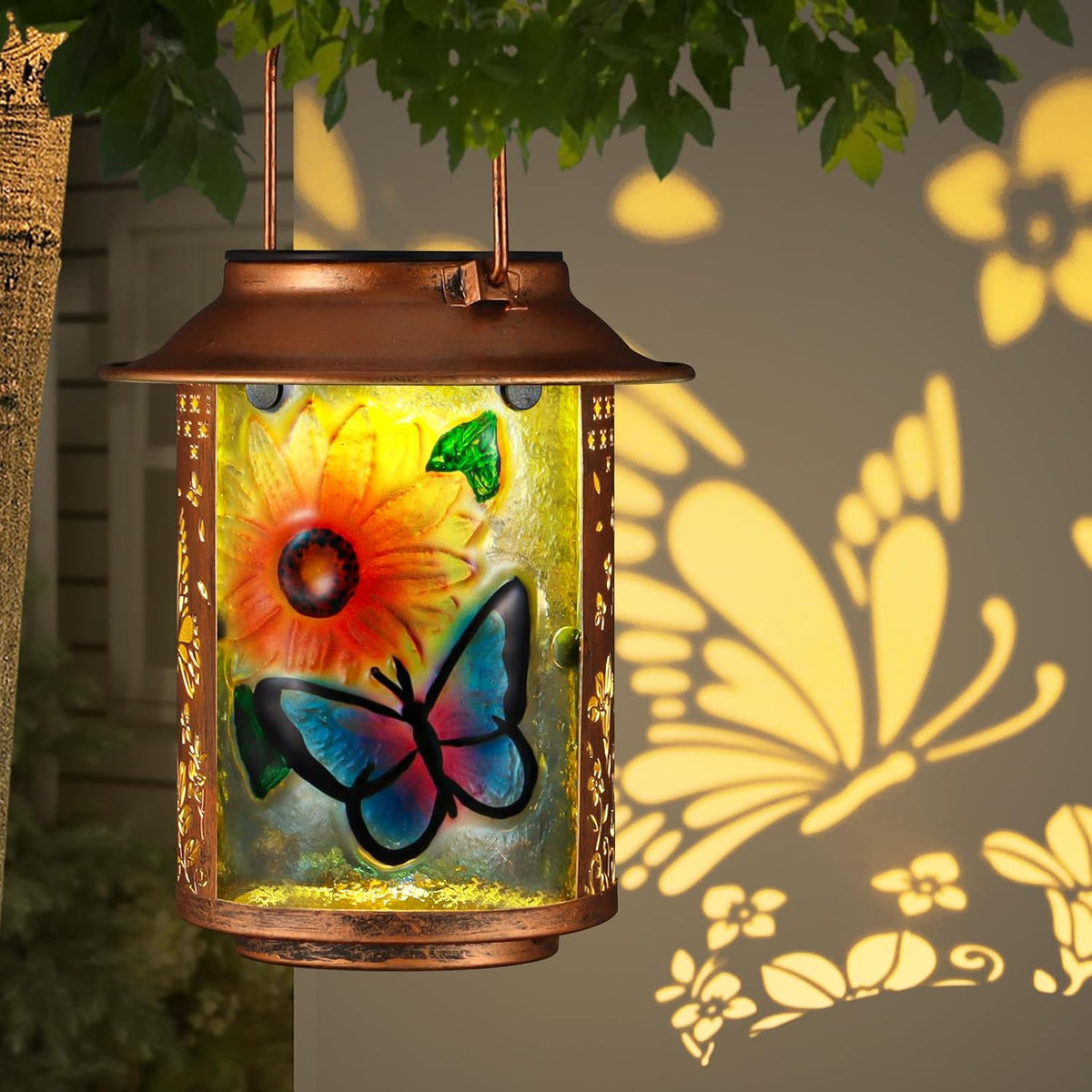 Solar Lanterns Outdoor Waterproof Hummingbird Garden Decor Gifts