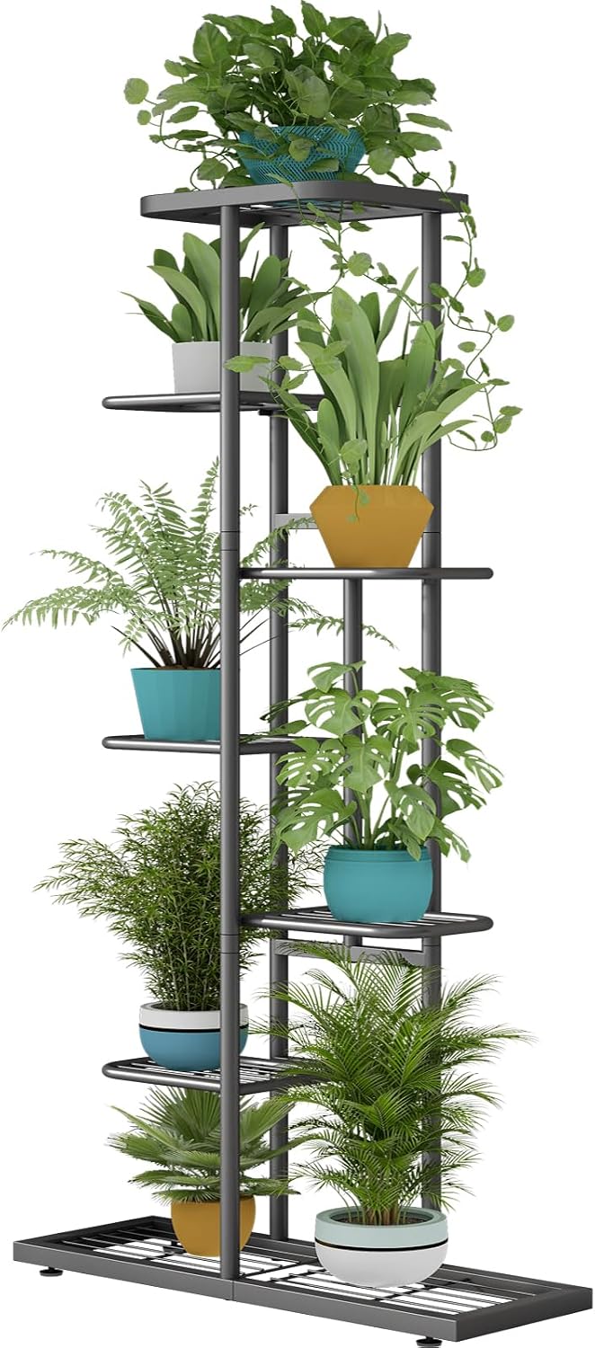 Plant Stand Indoor Outdoor Corner 4 Tier Metal Plant Shelf Patio Plant Rack
