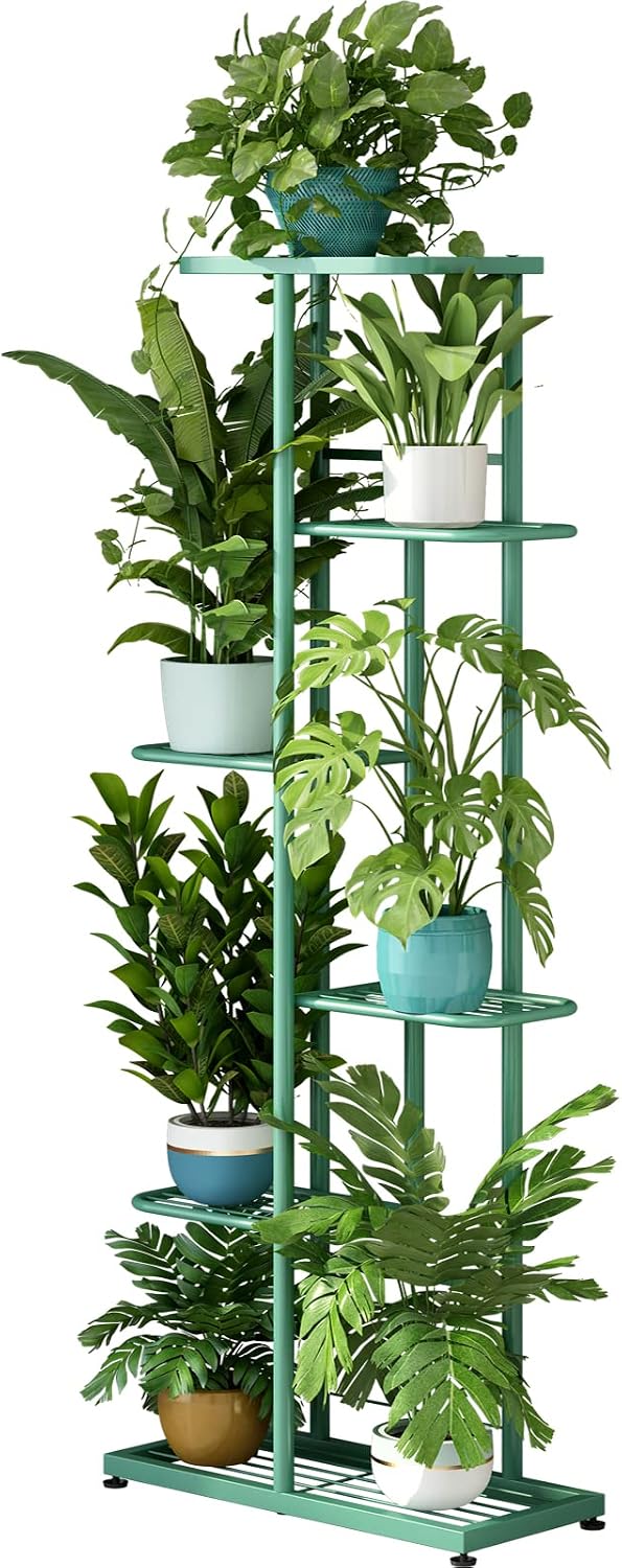 Plant Stand Indoor Outdoor Corner 4 Tier Metal Plant Shelf Patio Plant Rack