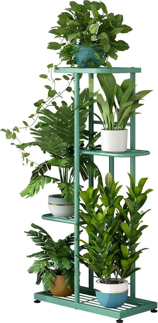 Plant Stand Indoor Outdoor Corner 4 Tier Metal Plant Shelf Patio Plant Rack