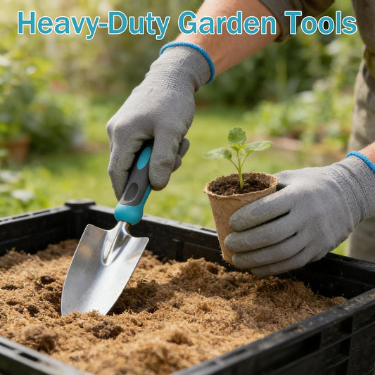 Gardening Tools, 10 Piece Heavy Duty Stainless Steel Garden Tools