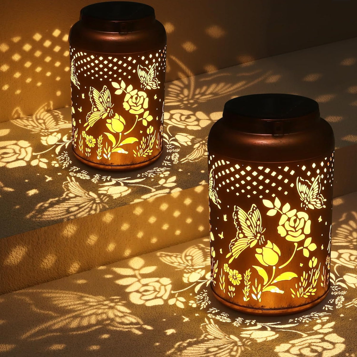 Solar Lanterns Outdoor Waterproof Hummingbird Garden Decor Gifts