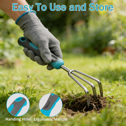 Gardening Tools, 10 Piece Heavy Duty Stainless Steel Garden Tools
