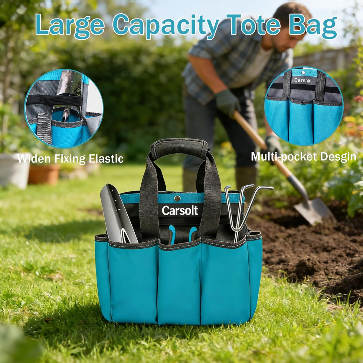 Gardening Tools, 10 Piece Heavy Duty Stainless Steel Garden Tools
